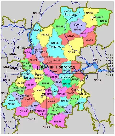 Карта Нижегородской области. Районы Нижегородской области. Нижегородская область на карте России. Карта Нижегородской области с районами.