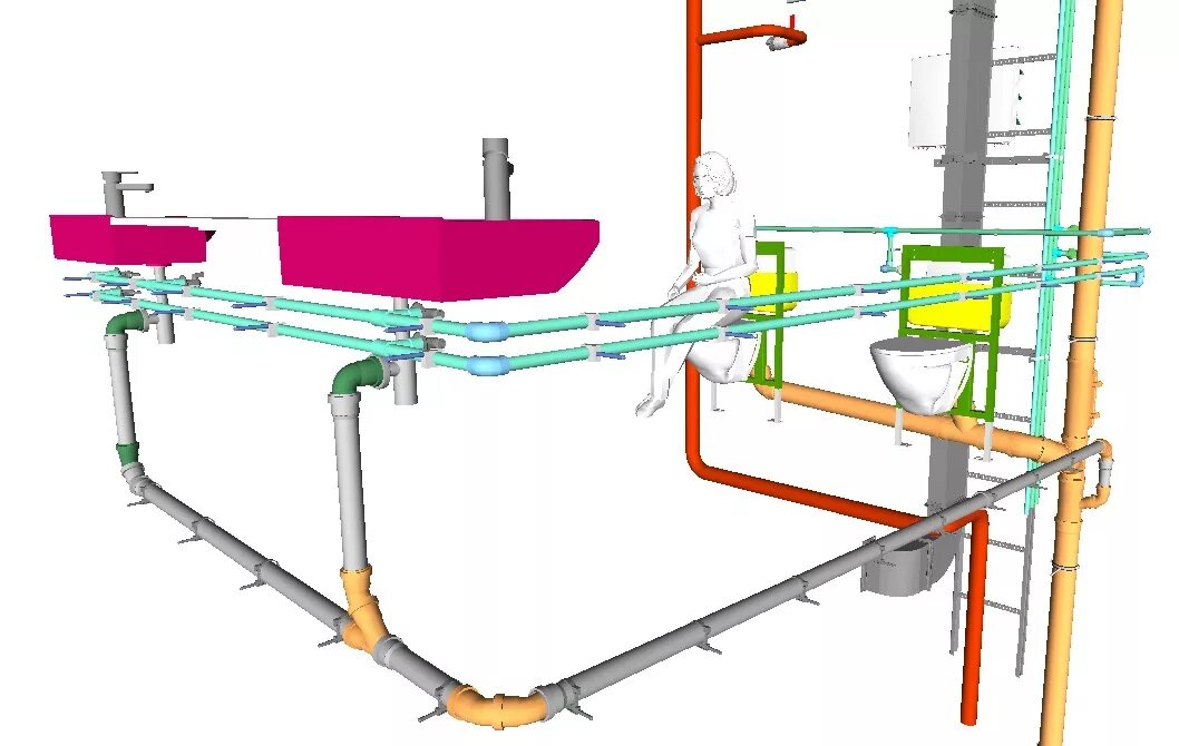 Канализация ревит. Revit напорная канализация. Наружная канализация в ревит. Revit фановая труба.