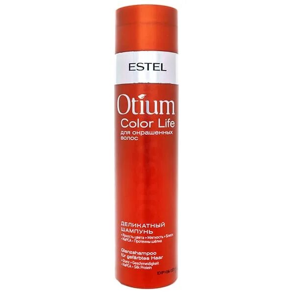 Деликатный шампунь для окрашенных волос Otium Color Life (1000 мл). Estel Otium Color Life шампунь. Деликатный шампунь для окрашенных волос Otium Color Life, 250 мл. Отиум саммер шампунь.