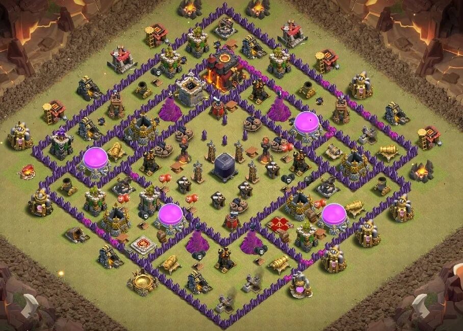 Clash of clans база 10. 10 Ратуша в Clash of Clans. База клэш оф кланс 10 ТХ. 10 ТХ 2022. Планировка 10 ТХ Clash of Clans.