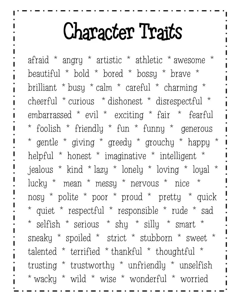 Personal traits of character. Aut traits. Aut traits. Positive and negative traits of character. Aut traits.