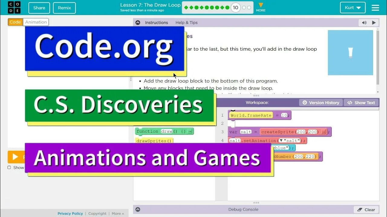Coding lessons