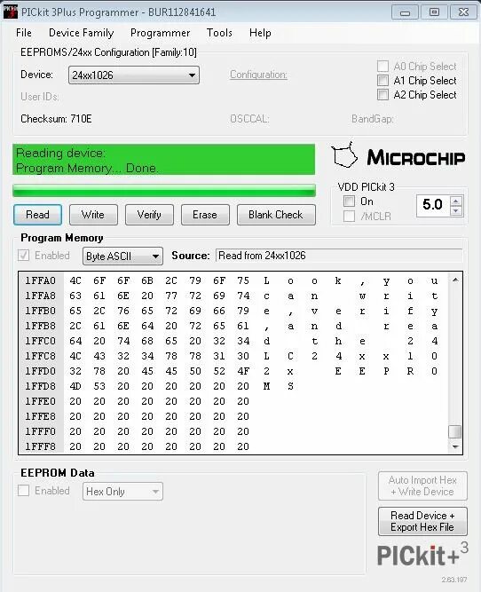 Как считать eeprom. Pickit3 программатор eeprom. eeprom редактор. драйвер для программатора pickit2.