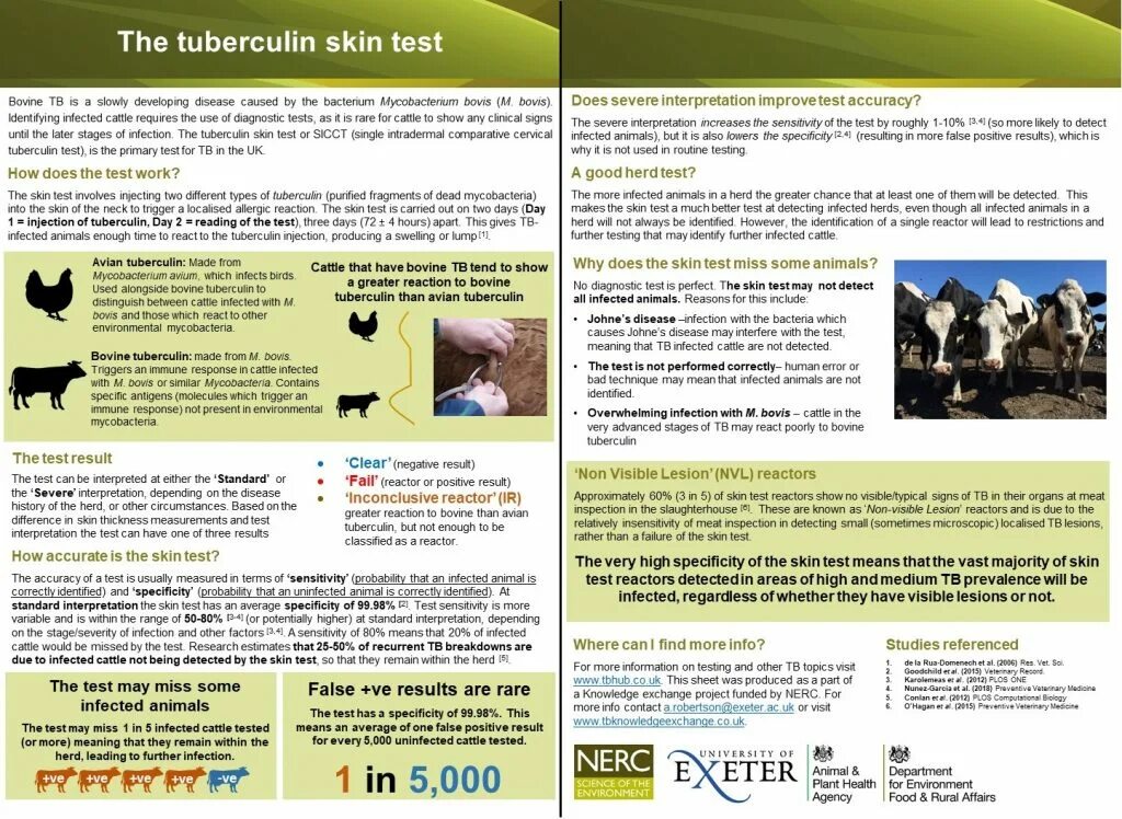 Tuberculin Test Results in different Types of TB. Bad Test Results.