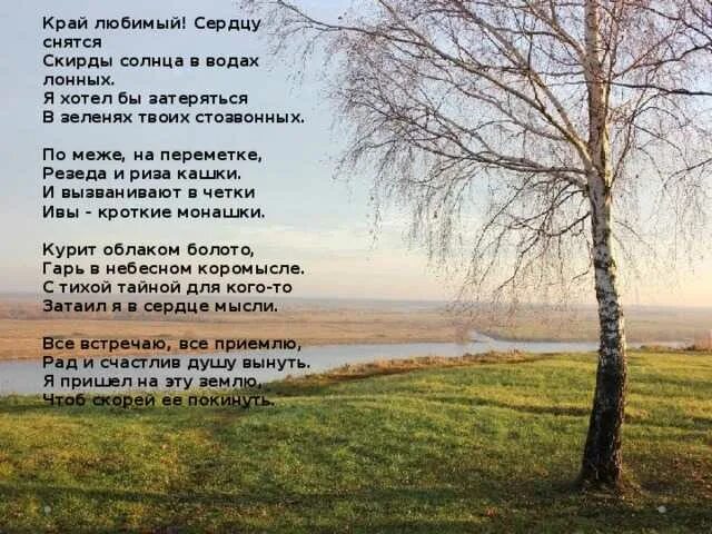 Родина твоя судьба. Стихотворение Есенина край любимый. Стихотворение Есенина о крае. Есенин о родном крае. Стих Есенина край любимый.