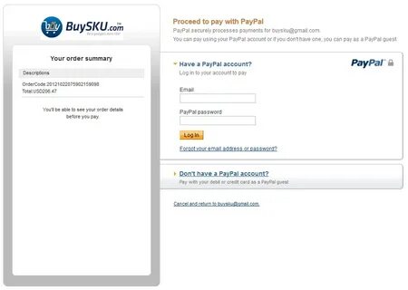 Оплата paypal