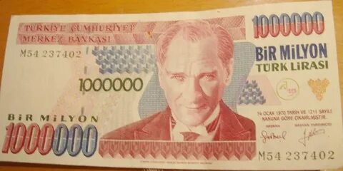 1 миллион турецких лир в рублях