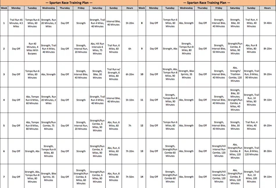 Training Plan. The training plan