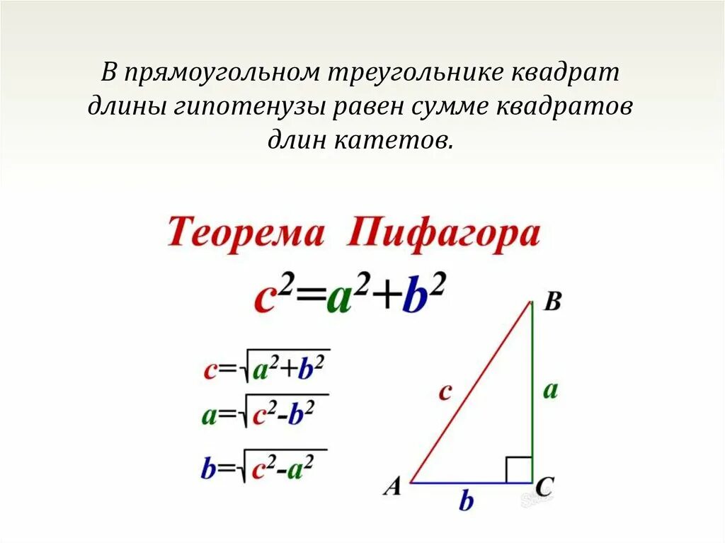 Теорема Пифагора формула ab. Теорема Пифагора(формулировка+пример). Теорема Пифагора формула геометрия. Формула Пифагора для треугольника. Вычисление теоремы пифагора