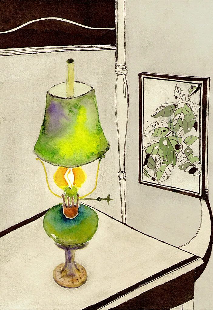 Зелёная лампа Грин. Алые паруса зеленая лампа