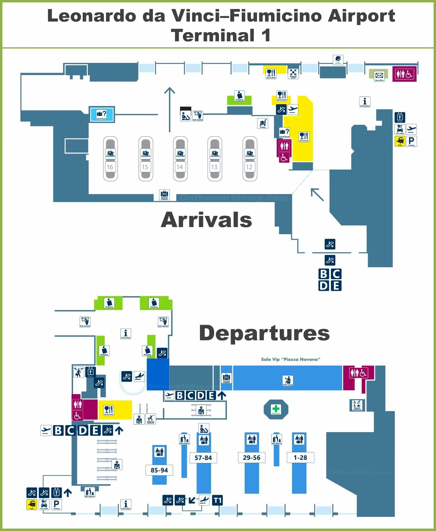 Аэропорт рим вылеты. Схема терминала 1 Фьюмичино. Схема аэропорта FCO Terminal 1. Фьюмичино терминал 3. Рим, Фьюмичино, терминал 3.