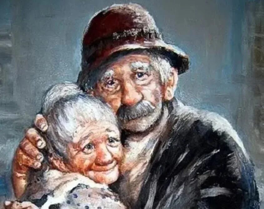 Старик старухе говорит. Старики живопись. Портреты Стариков в живописи. Пожилые люди в живописи. Милые бабушка и дедушка.