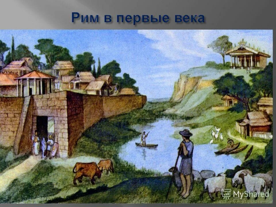 Племя жившее по берегу тибра. Ромул основывает Рим. Основание Рима 753 г до н.э. Сервитут в древнем Риме. Древнейший Рим поселения.