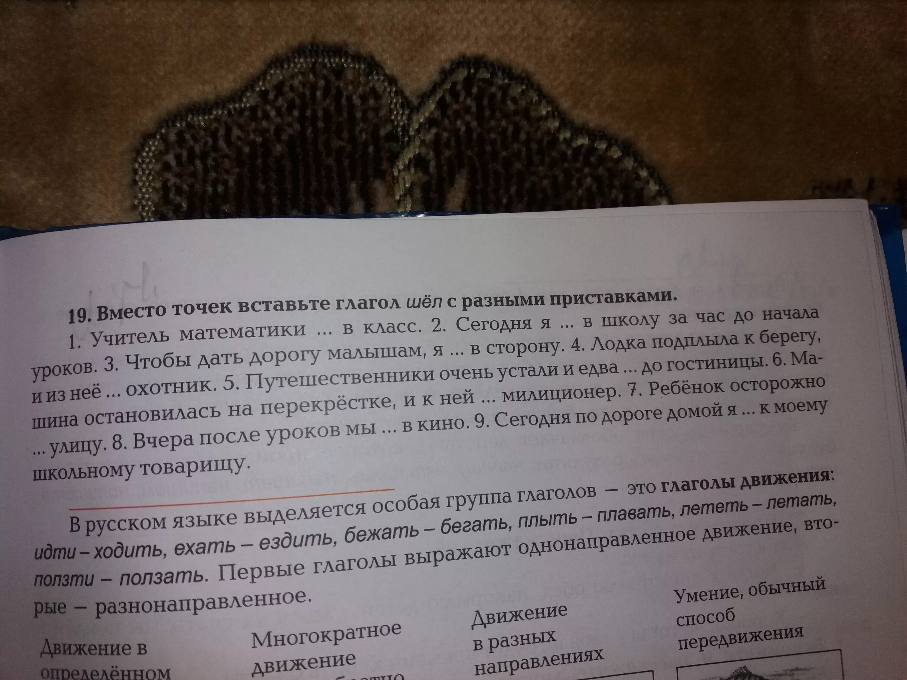 Вставьте вместо точек нужные глаголы. Втсавтте место точек глагол св. Шел с разными приставками. Составьте предложения с глаголами помещёнными в рамке. Глагол движения идти с разными приставками.