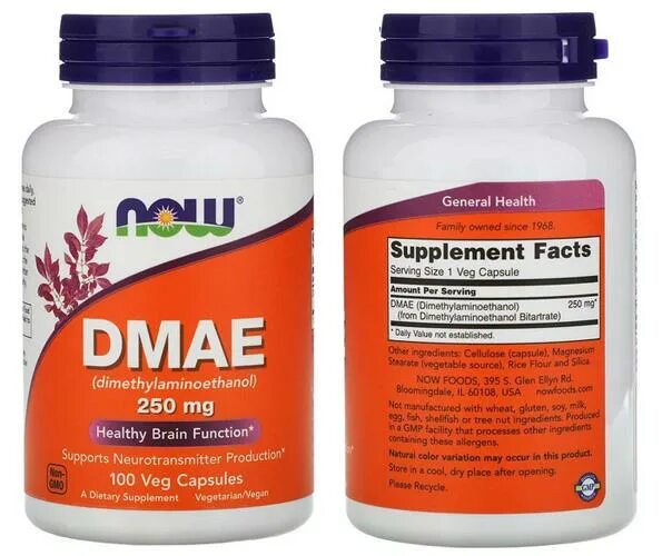 Dmae complex. Дмае now foods. dmae 250 мг 100 капсул. dmae от now foods. дмае iherb.