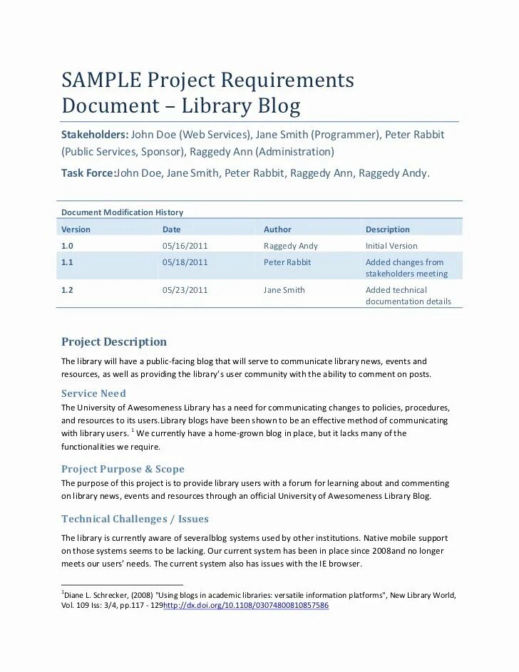 Document instance. Project requirements. sample document. business requirements document. technical requirements.