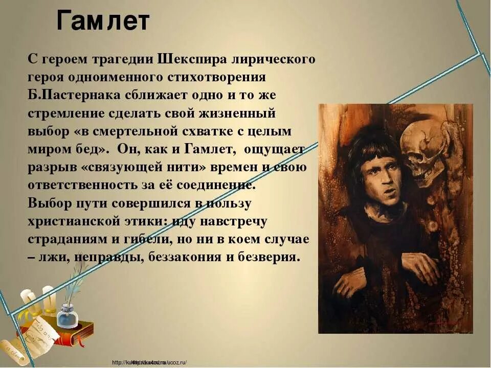 Гамлет. У. Шекспир "Гамлет". Гамлет Пастернак. Образ Гамлета. Стихотворение герой смысл