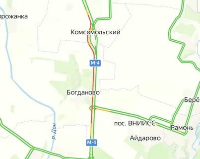 Трасса м4 воронеж на карте