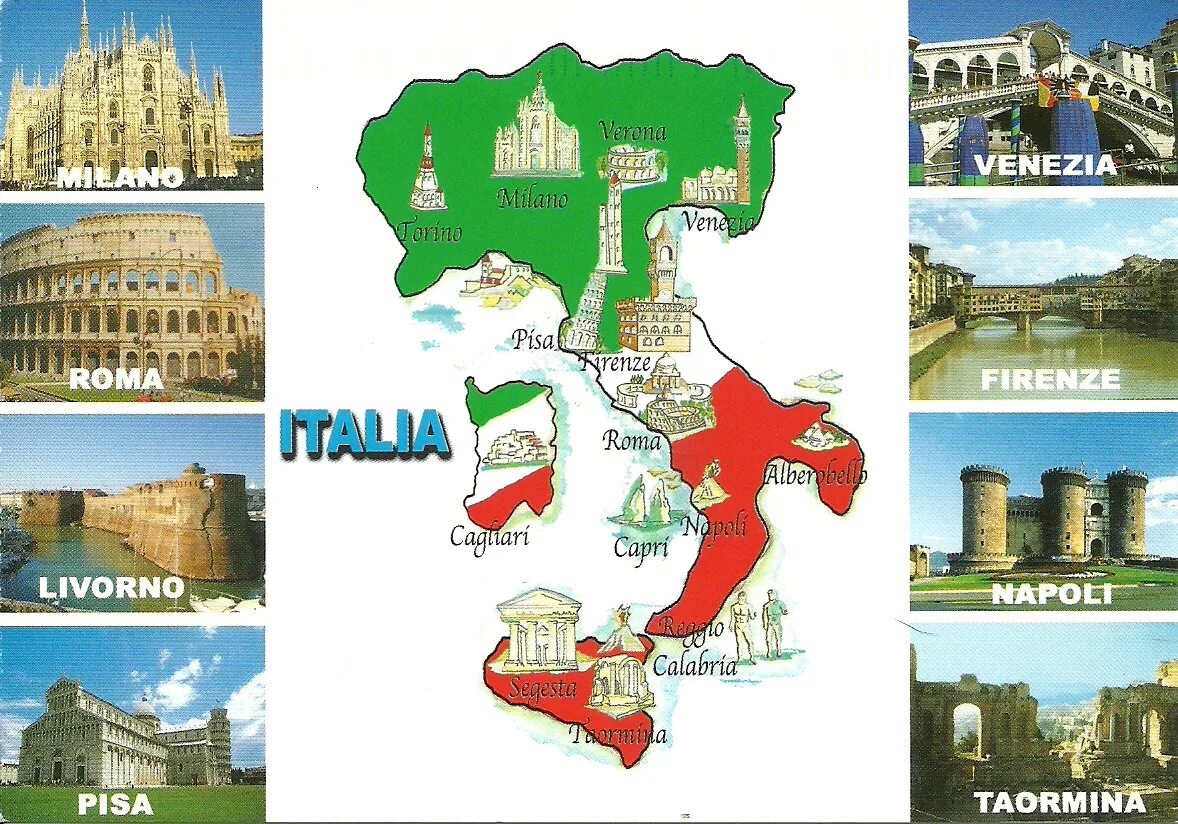 Италия части страны. Достопримечательности Италии на карте. Карта Италии с городами. Карта Италии туристическая. Карта Италии для детей.