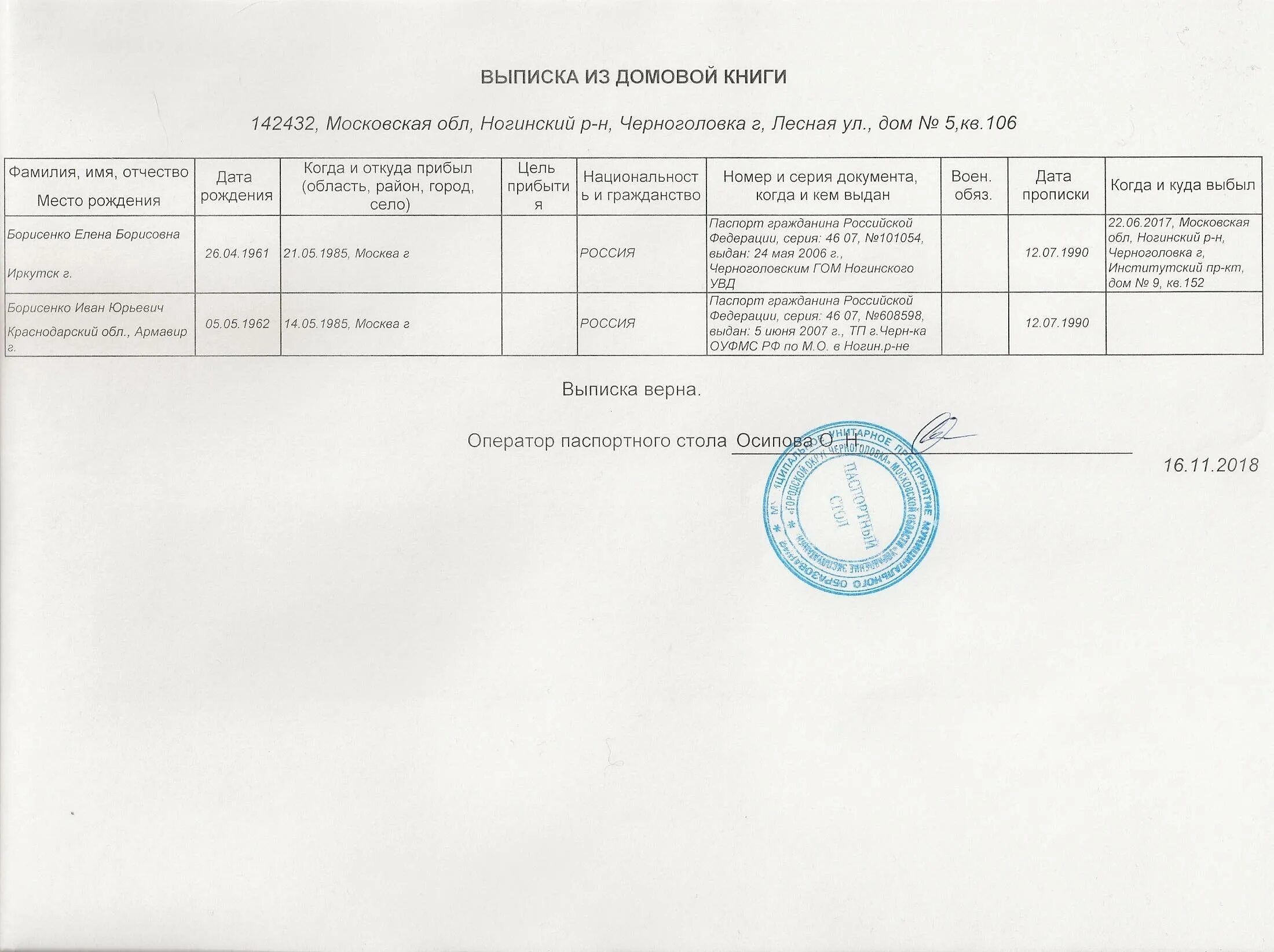 Мос ру заказать выписку из домовой