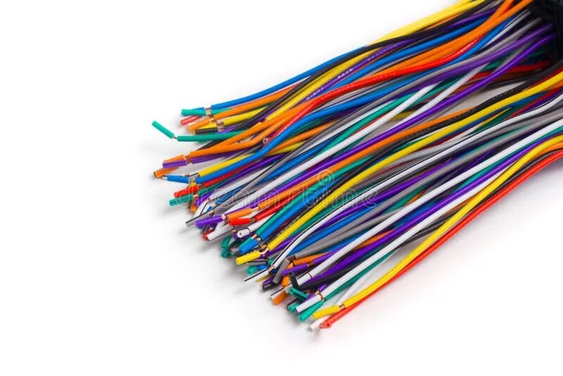 Colored wires are isolated stock image. Image of colorful - 21718341