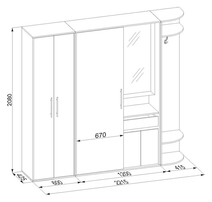 Купить мебель размерами. Прихожая Размеры. Прихожая чертеж. Ширина шкафа в прихожей. Высота шкафа в прихожей.