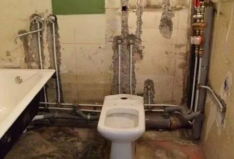 Новые трубы в ванной