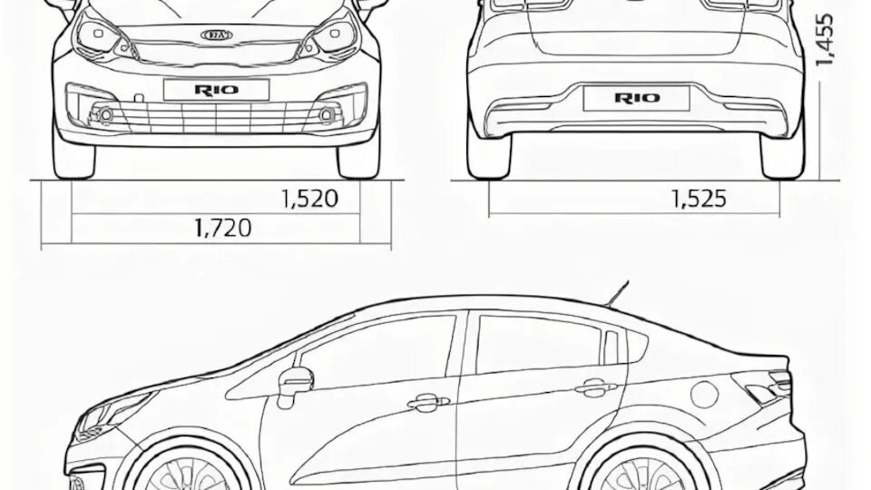 Рио габариты. Габариты Киа Рио 2012 седан. Киа Рио 3 2012 чертеж. Киа Рио 3 хэтчбек чертеж. Kia Rio 2013 чертеж.