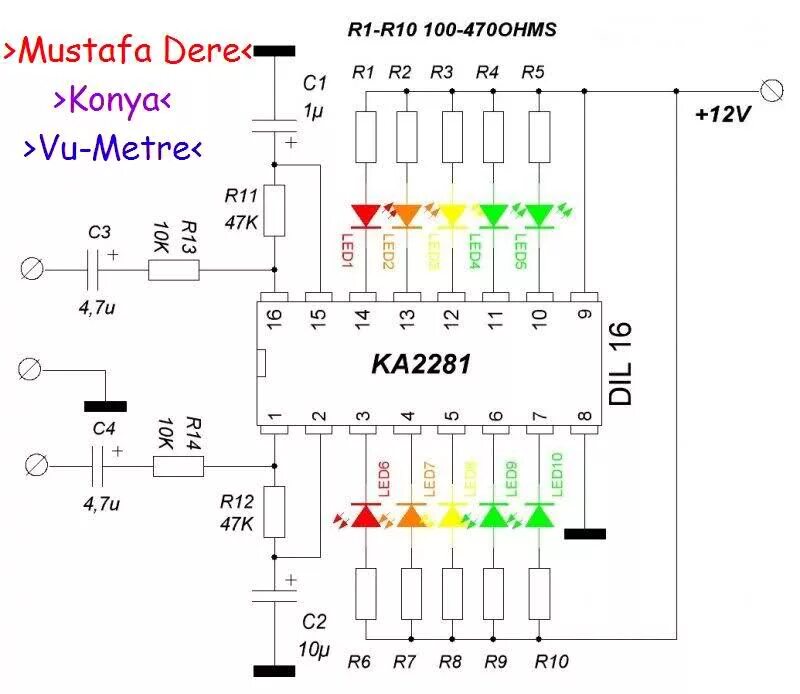 Ka2281 индикатор уровня сигнала. Схема индикатора уровня сигнала на светодиодах. Lm3915 индикатор уровня сигнала схема. Светодиодный индикатор уровня сигнала на lm3915 схема.