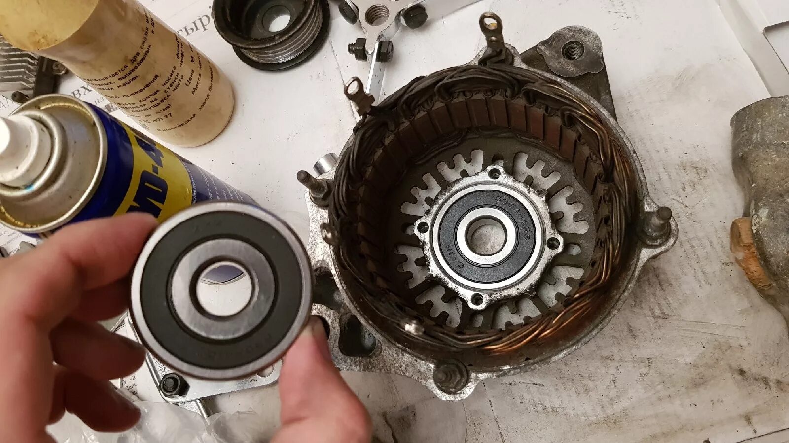 Подшипники генератора. - Volkswagen Passat B3, 1,8 л, 1991 года своими руками DR