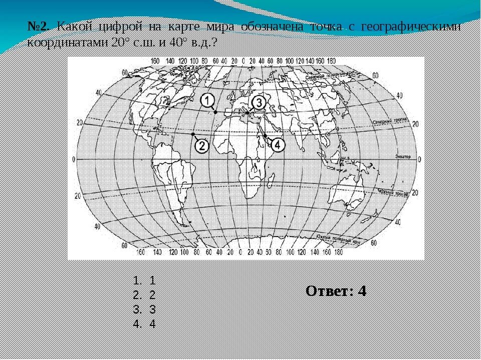 Координаты по цифрам на карте