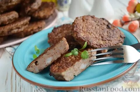 Котлеты из печени с рисом