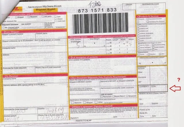 T me dhl receipt. Образец заполнения транспортной накладной DHL. Накладная DHL. Номер накладной DHL. DHL квитанция.