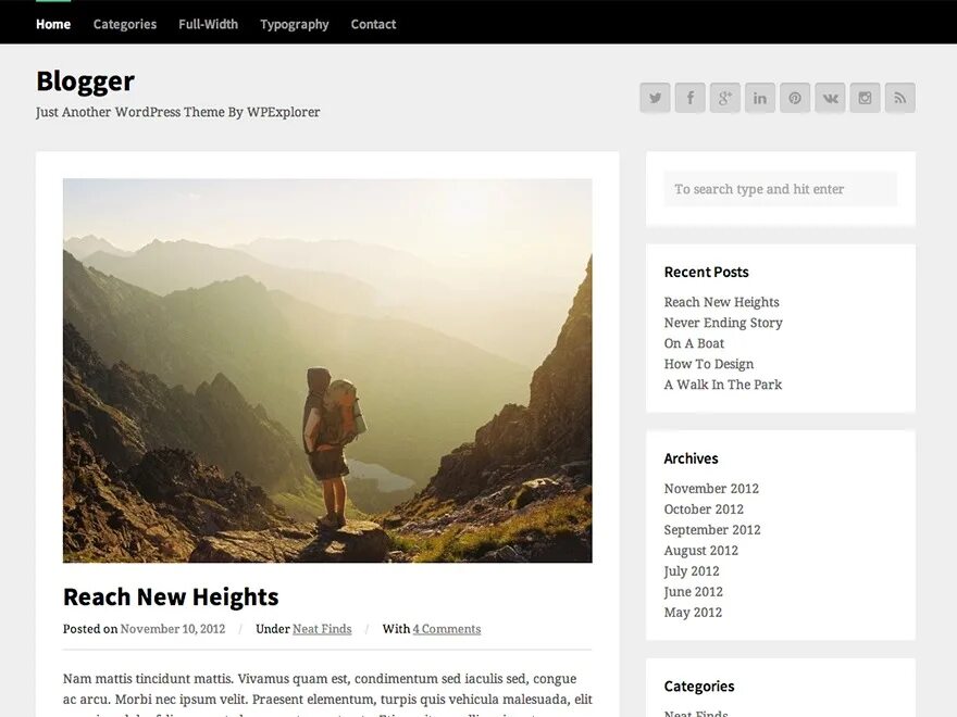 Themes blogs