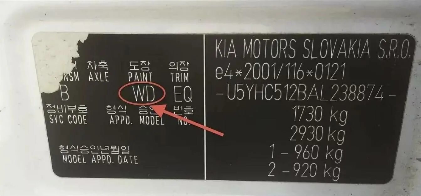 Vin корея. Шильдик с вин на Киа СИД. Kia Sportage 2013 VIN на кузове. Номер краски Киа СИД 2010 год. Киа Соренто 2020 года. Код краски по VIN коду.