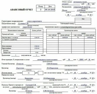 Срок отчета по авансу