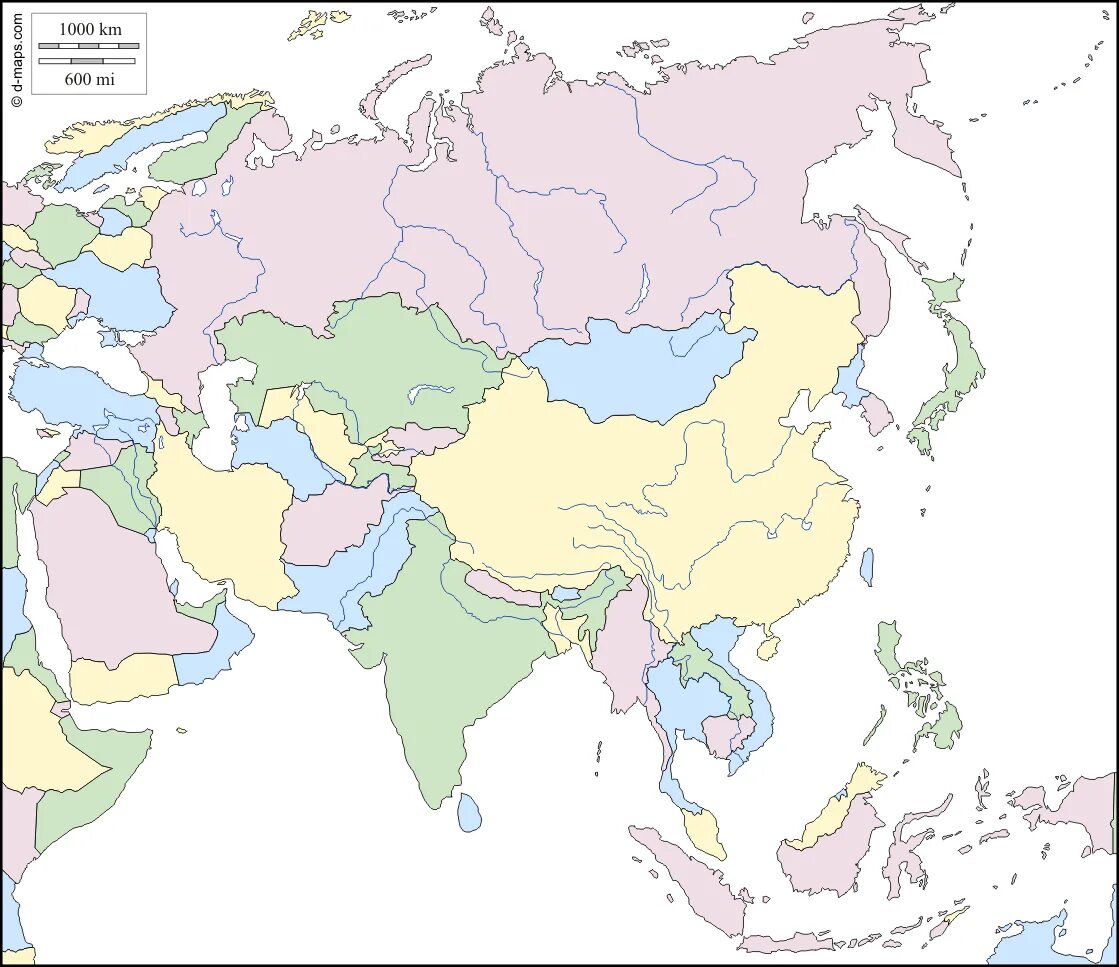 Политическая карта Евразии без названий стран. Карта Азии без границ для маппинга. Карта Азии с границами государств. Карта Азии с границами государств 2023.
