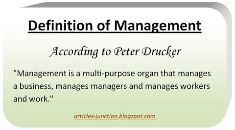 Defining management