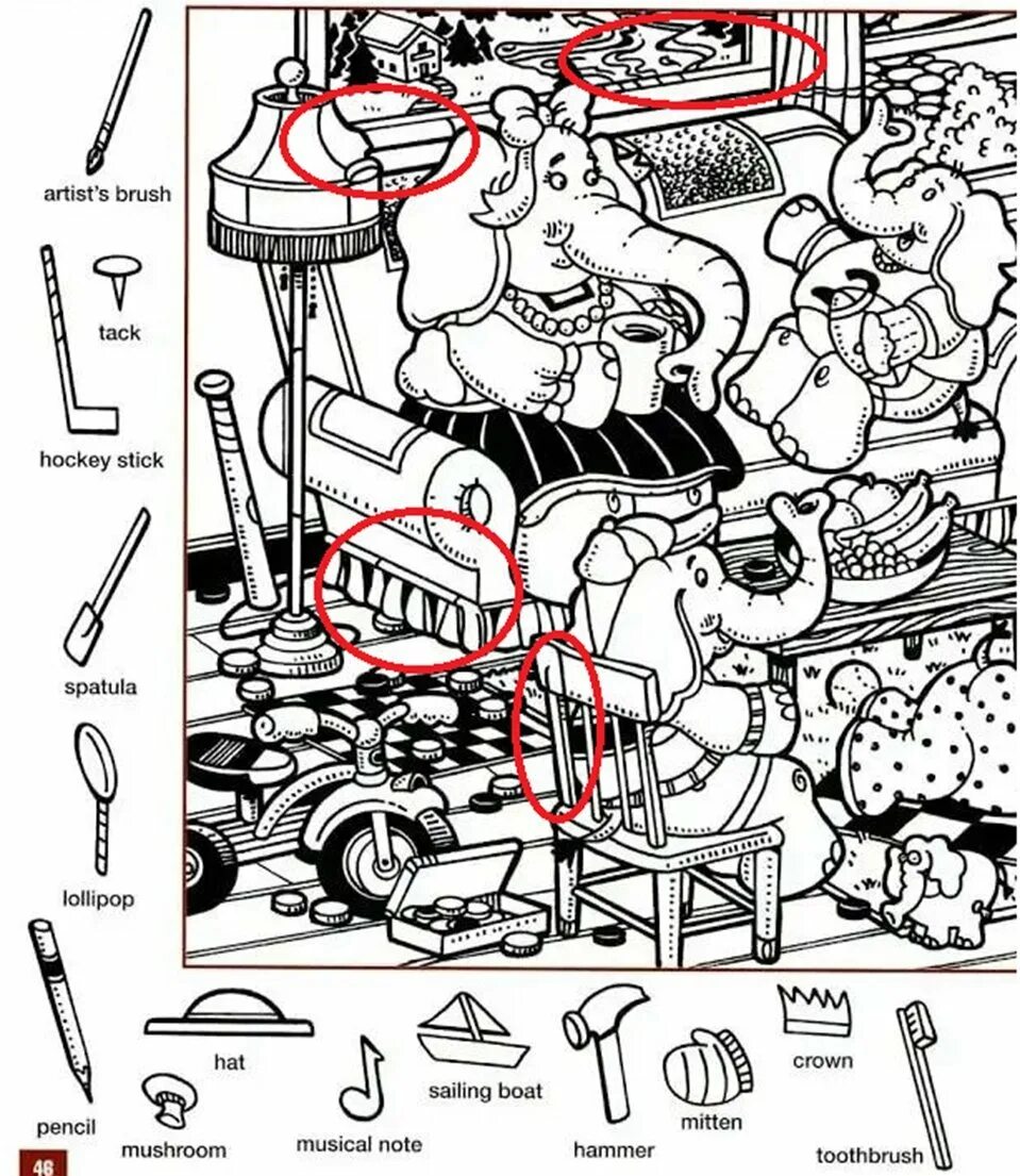 Спрятанные предметы на картинке. Ищем спрятанные предметы на картинках. Задания на нахождение предметов на картинке. Задания Найди предметы на картинке.
