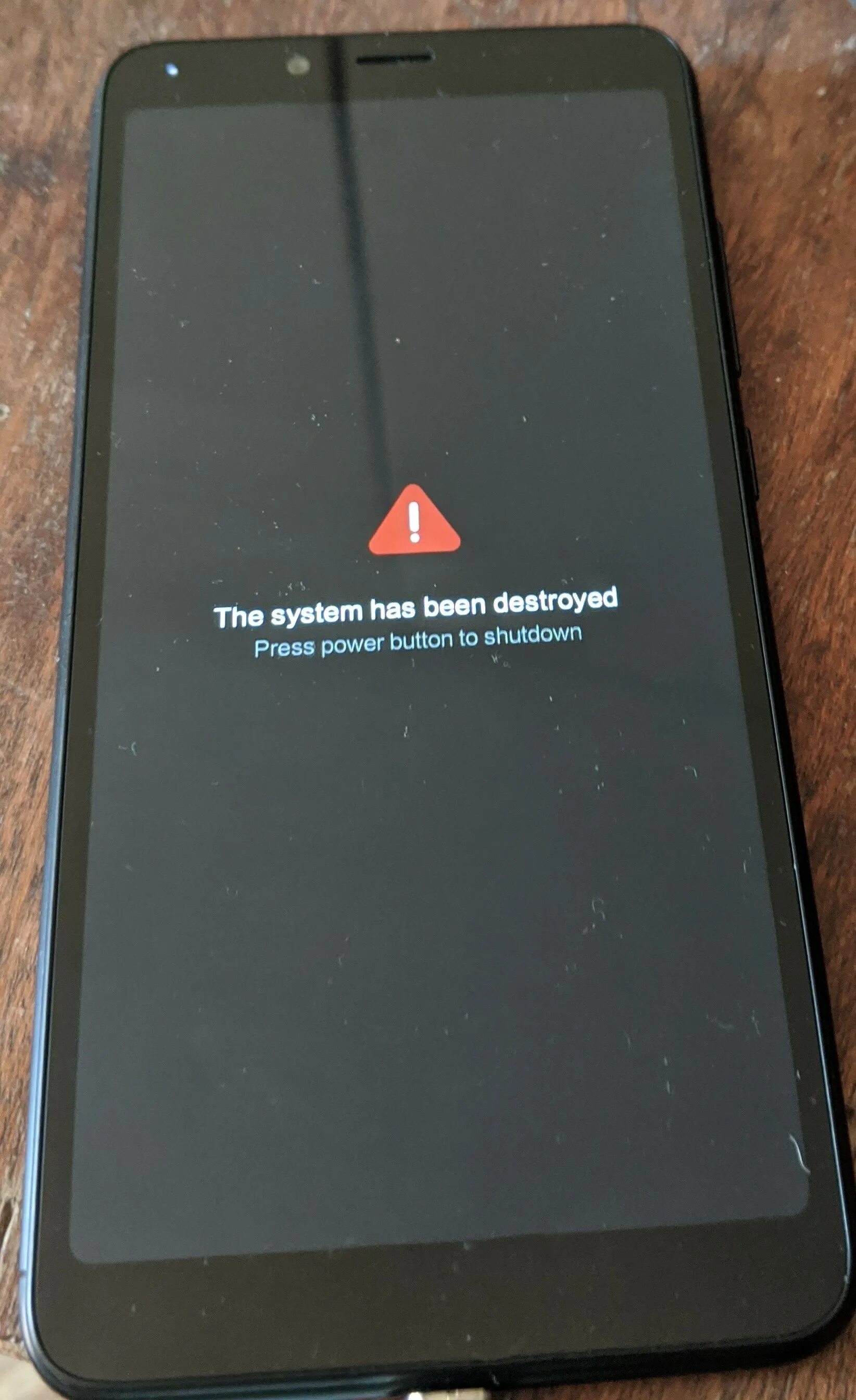 The system has been destroyed xiaomi redmi