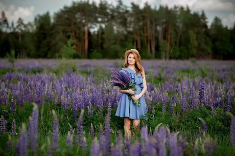 Фотосессия в люпинах фото