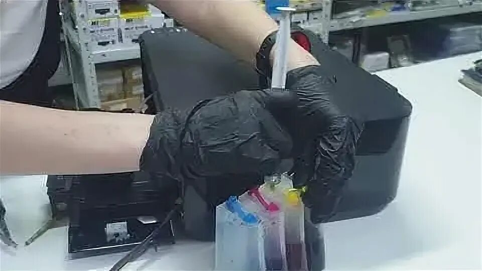 Как заправить принтер видео