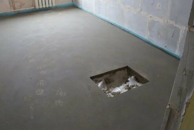 Механизированная стяжка пола в квартире. Шлифовка стяжки пола затирочной машиной. Стяжка полов. Высыхание полусухой стяжки пола. Песок 20см + бетонная стяжка 10см.