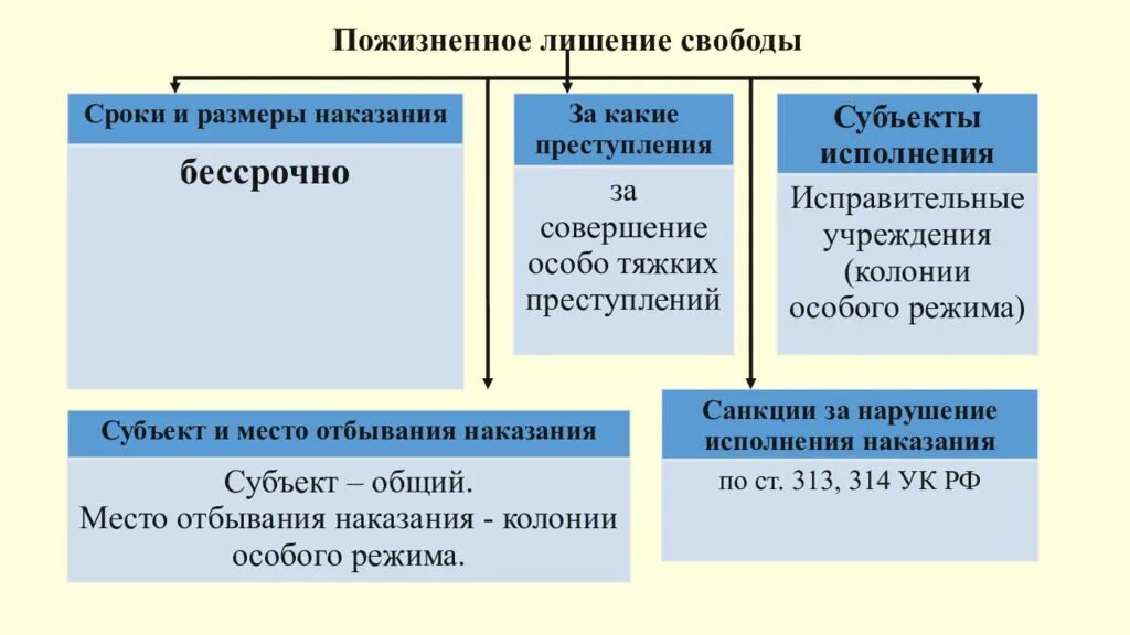 Лишение свободы размер наказания