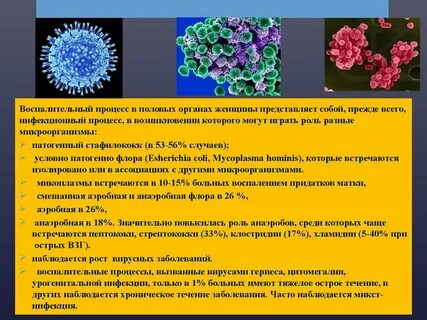 Воспалительные заболевания женских органов специфической