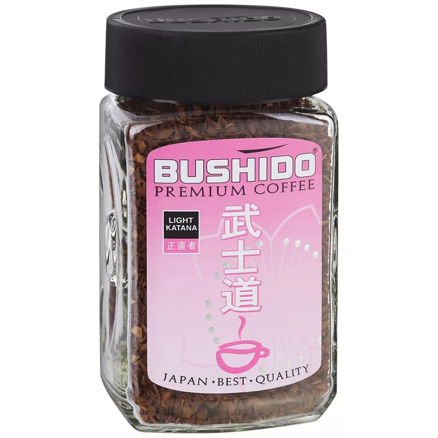 Bushido кофе. Bushido Light Katana 100г. Кофе Бушидо Light Katana. Кофе растворимый японский Бушидо. Бушидо 100г.