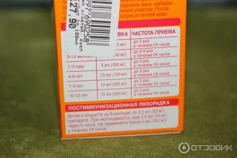 Через сколько действует нурофен сироп