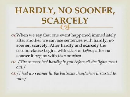 Had sooner