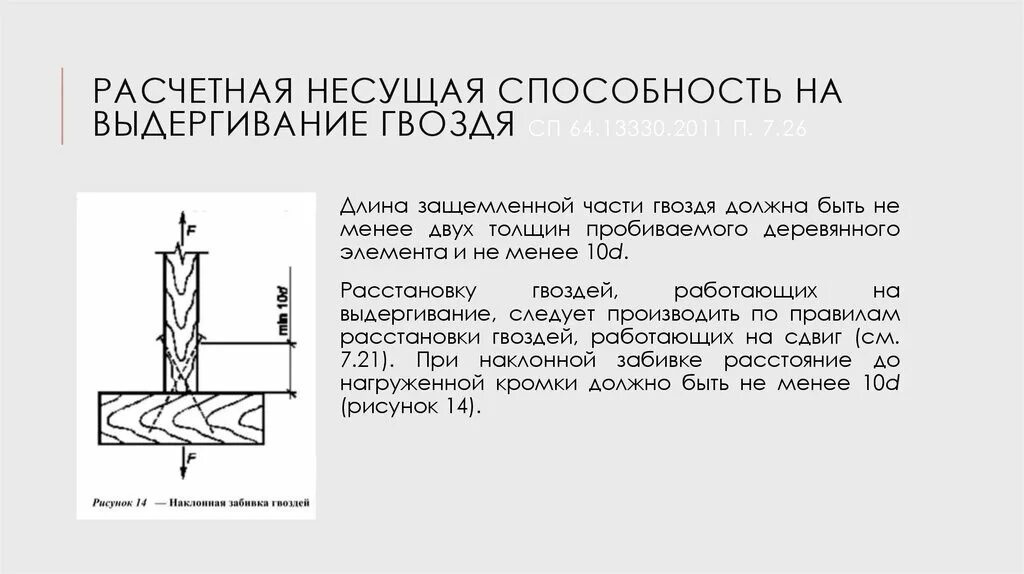 Доска 25 какой гвоздь. Несущая способность гвоздя на срез. Расчетная несущая способность. Несущая способность гвоздя на выдергивание. Длина защемленной части гвоздя.