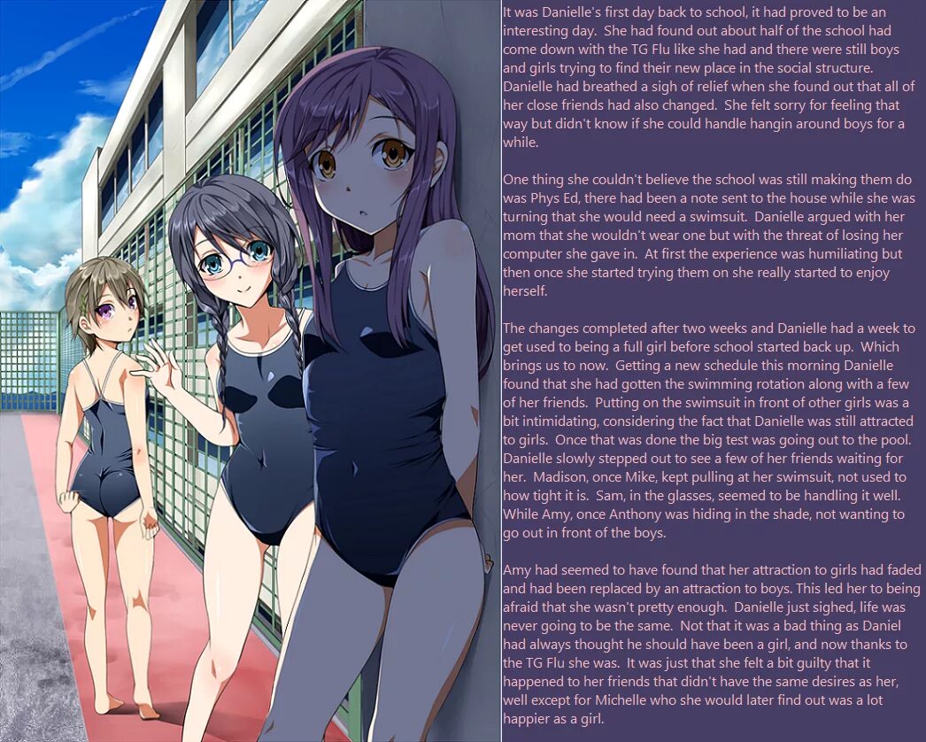 All girls are the same перевод. See caption аниме. Gender swap TG caption. Аниме TG TF caption story. TG body swap anime.